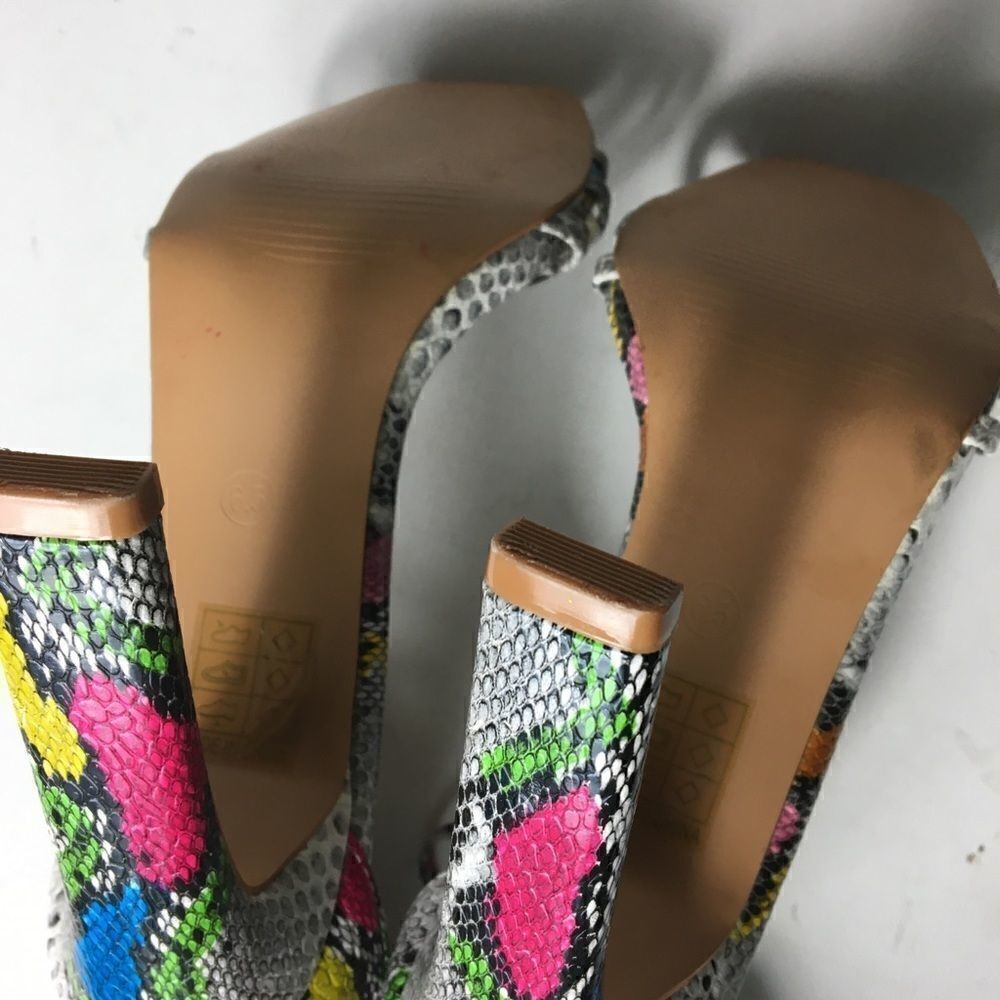 So Me Shayna snake skin pattern heels size 6.5 - Picture 7 of 7